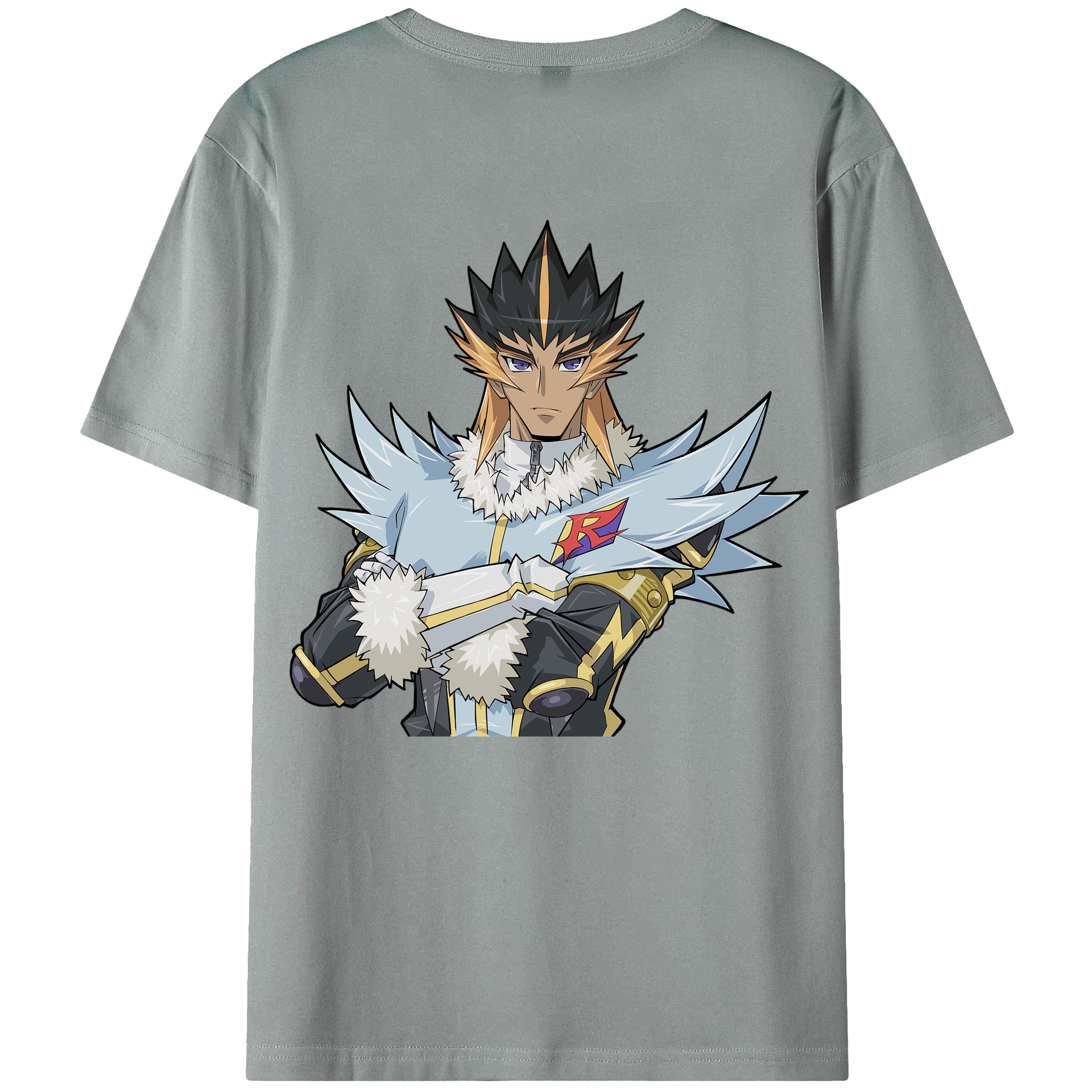 （画像用） 遊☆戯☆王 Yu-Gi-Oh! 綿100％ メンズ半袖Tシャツ（バックプリント） 通気性